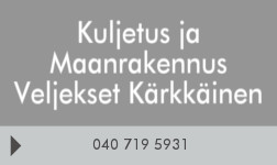 Kuljetus ja Maanrakennus Veljekset Kärkkäinen logo